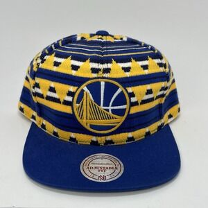 Golden State Warriors Ugly Sweater Hat Snapback Cap Mitchell & Ness Christmas